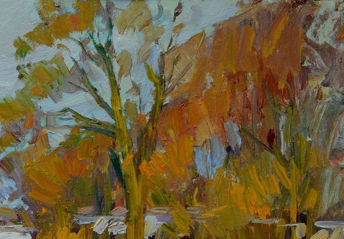 Oli painting The first snow Tepeta Miacheslav - 3