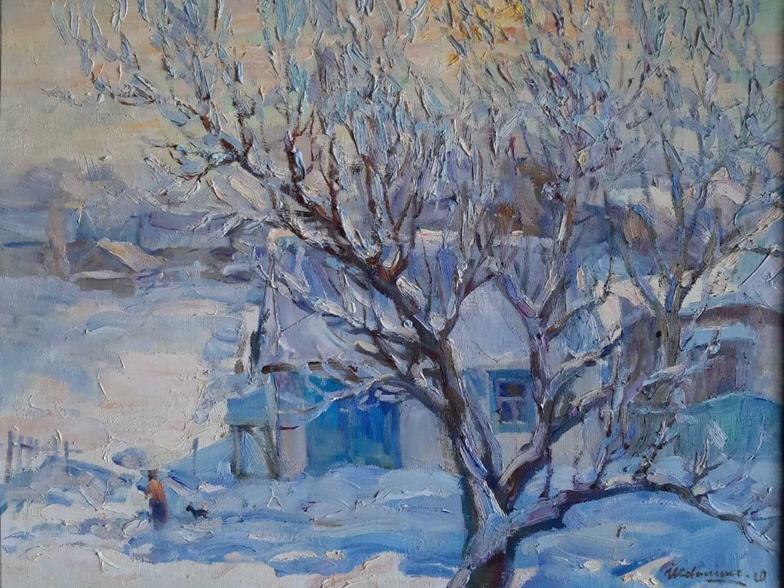 Oil painting Winter landscape Kovalenko Ivan Mikhailovich (1 of 1)