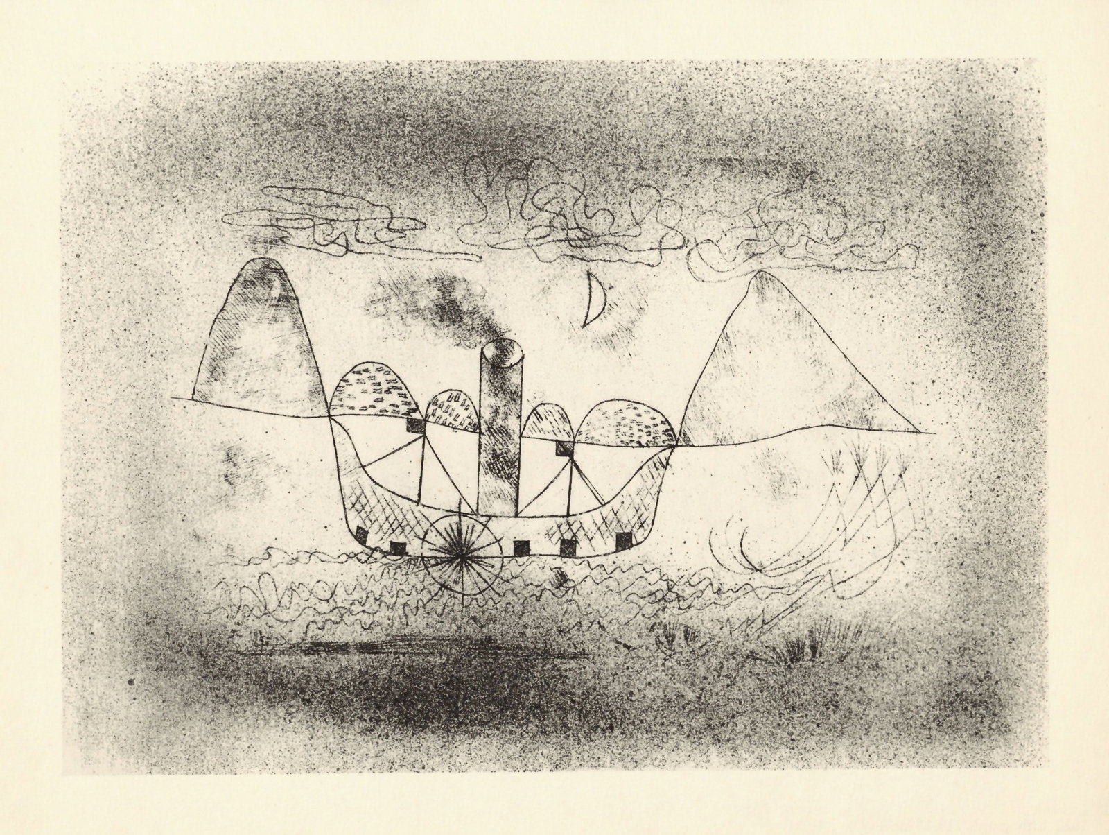 Paul Klee "Lugano": Title: Paul Klee "Lugano" Description: Medium: collotype (after the lithograph). Printed in 1947 and published by The Museum of Modern Art in an edition of 2000 for a scarce Paul Klee portfolio.