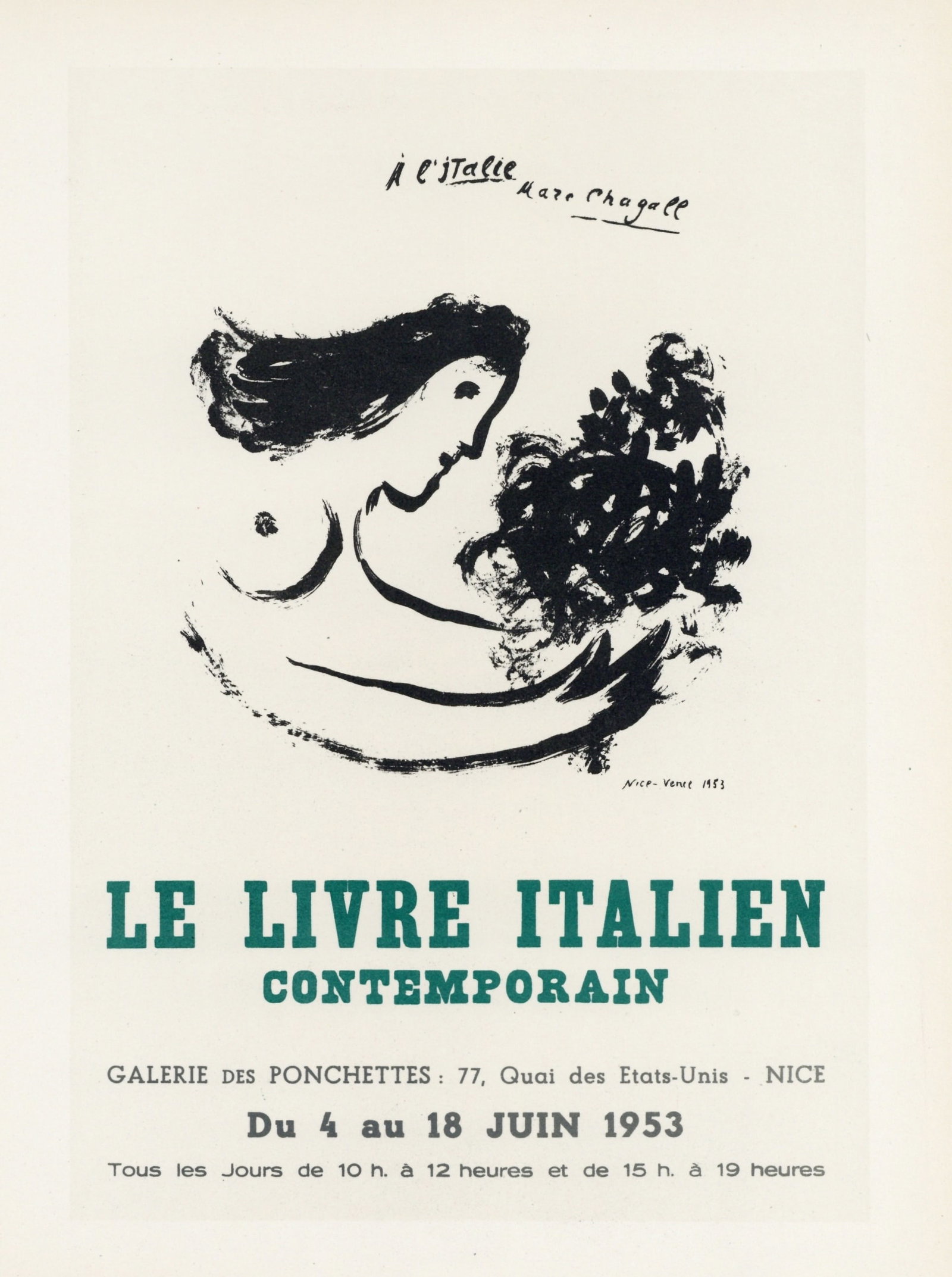 Marc Chagall lithograph poster "Le Livre Italien" (1 of 1)