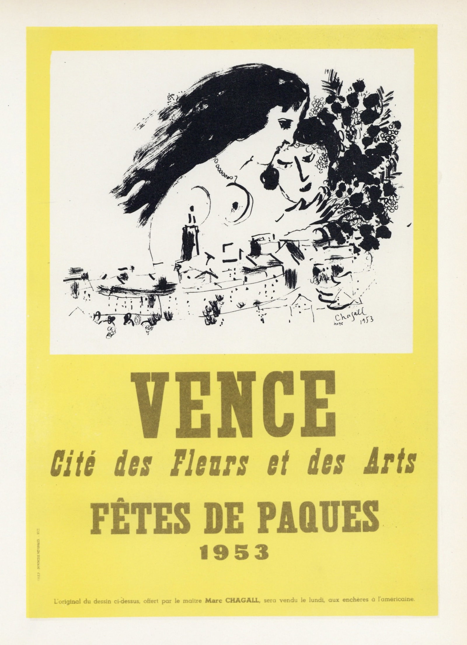Marc Chagall lithograph poster "Vence, Fetes de Paques" (1 of 1)