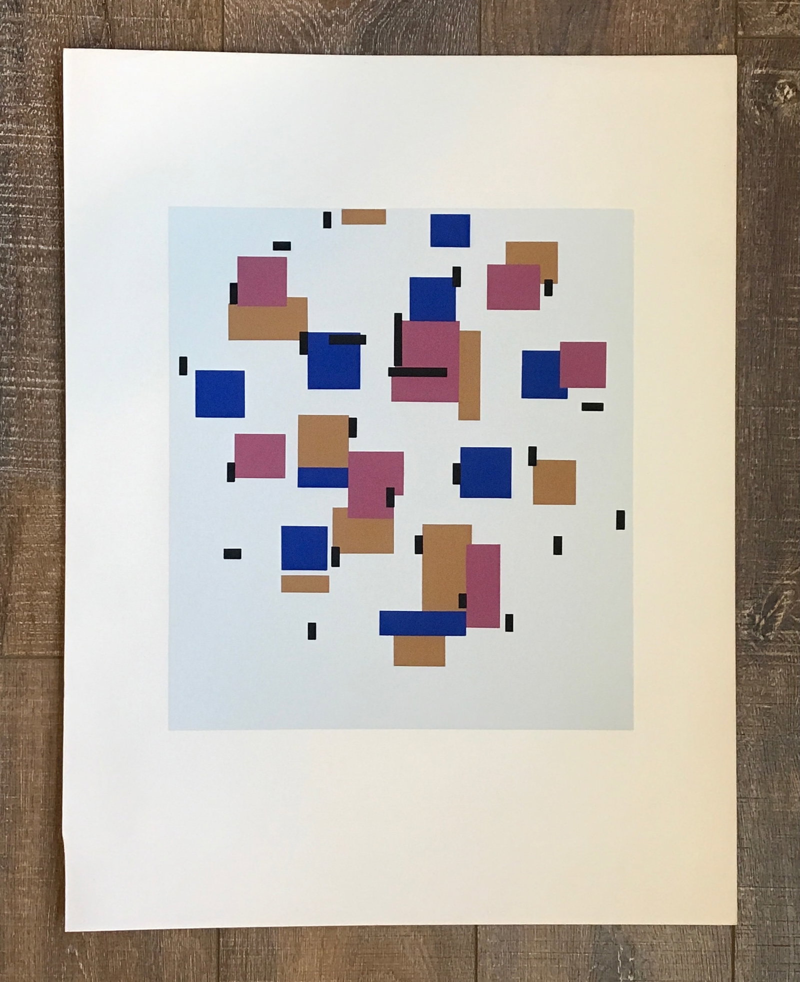 Piet Mondrian serigraph "Composition en bleu b" - 2