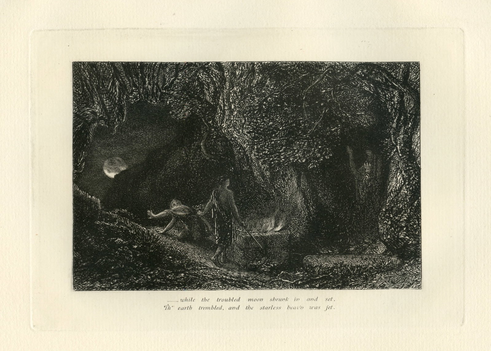 Samuel Palmer original etching "The Sepulchre" Eclogue 8: Title: Samuel Palmer original etching "The Sepulchre" Eclogue 8 Description: Medium: original etching. This impression on Alton Mill laid paper was printed in 1883 for "An English Version of the