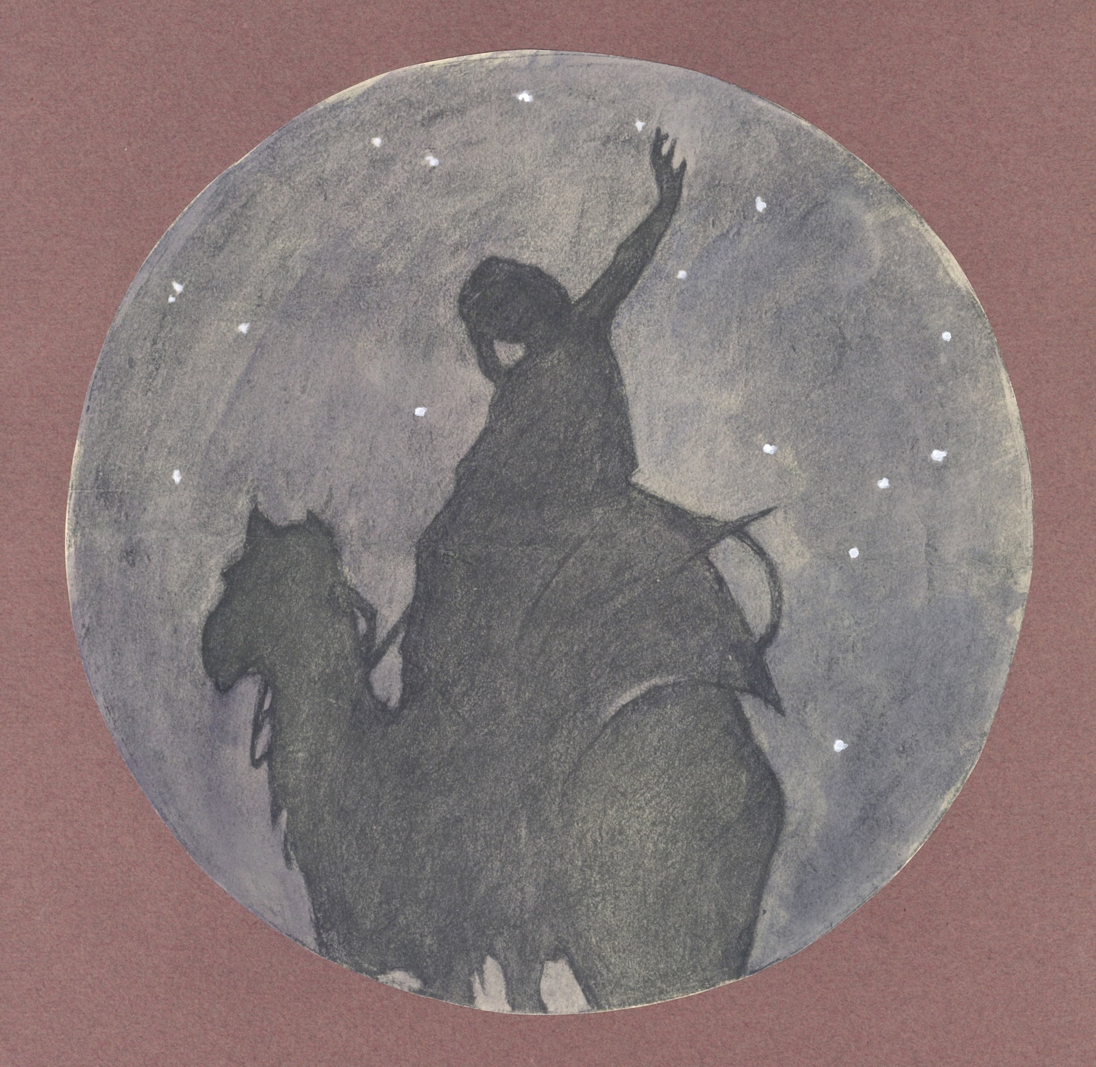 Franz Marc pochoir "Bedouin Song" 1917: Title: Franz Marc pochoir "Bedouin Song" 1917 Description: "Beduinenlied" Medium: pochoir (after the watercolor). Printed in 1917 and published in Munich in an edition of 110 by Franz Hanfstaengl for