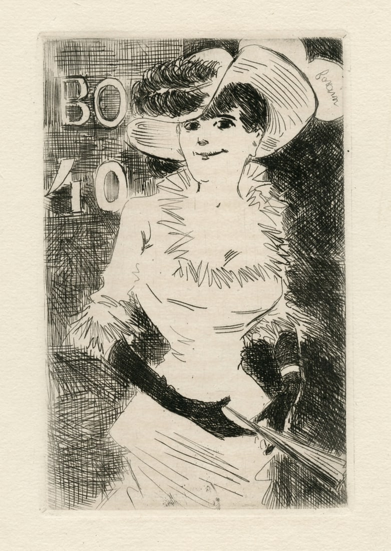 Jean-Louis Forain original etching "Similitudes": Title: Jean-Louis Forain original etching "Similitudes" Description: Medium: original etching. Executed by Forain for J. K. Huysmans "Croquis Parisiens" and published in Paris in 1880 by Henri Vaton