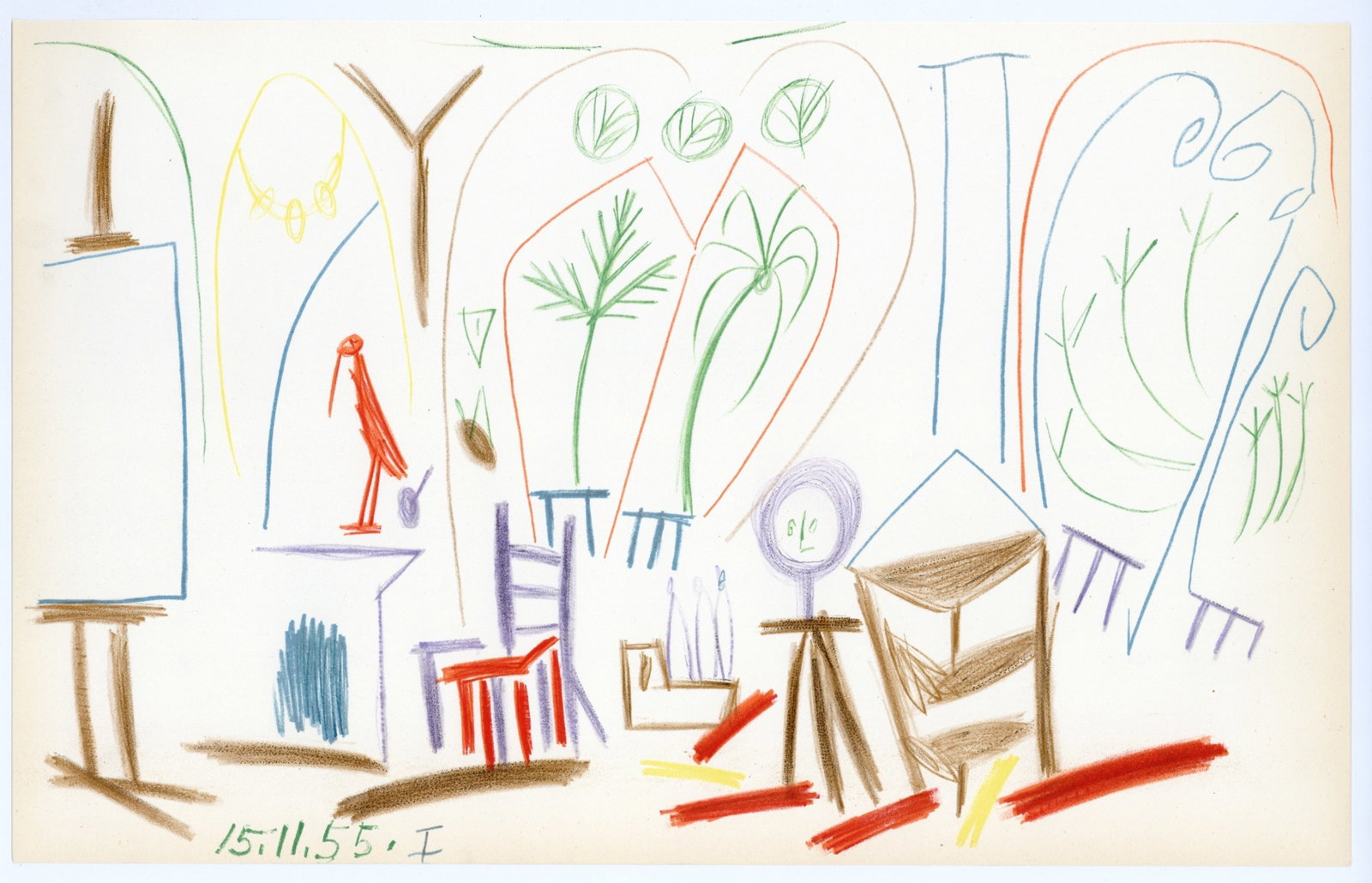 Pablo Picasso lithograph | Carnet Californie: Title: Pablo Picasso lithograph | Carnet Californie Description: Medium: lithograph (after the sketch). Executed as a sketchbook drawing during the middle 1950's and subsequently made available by