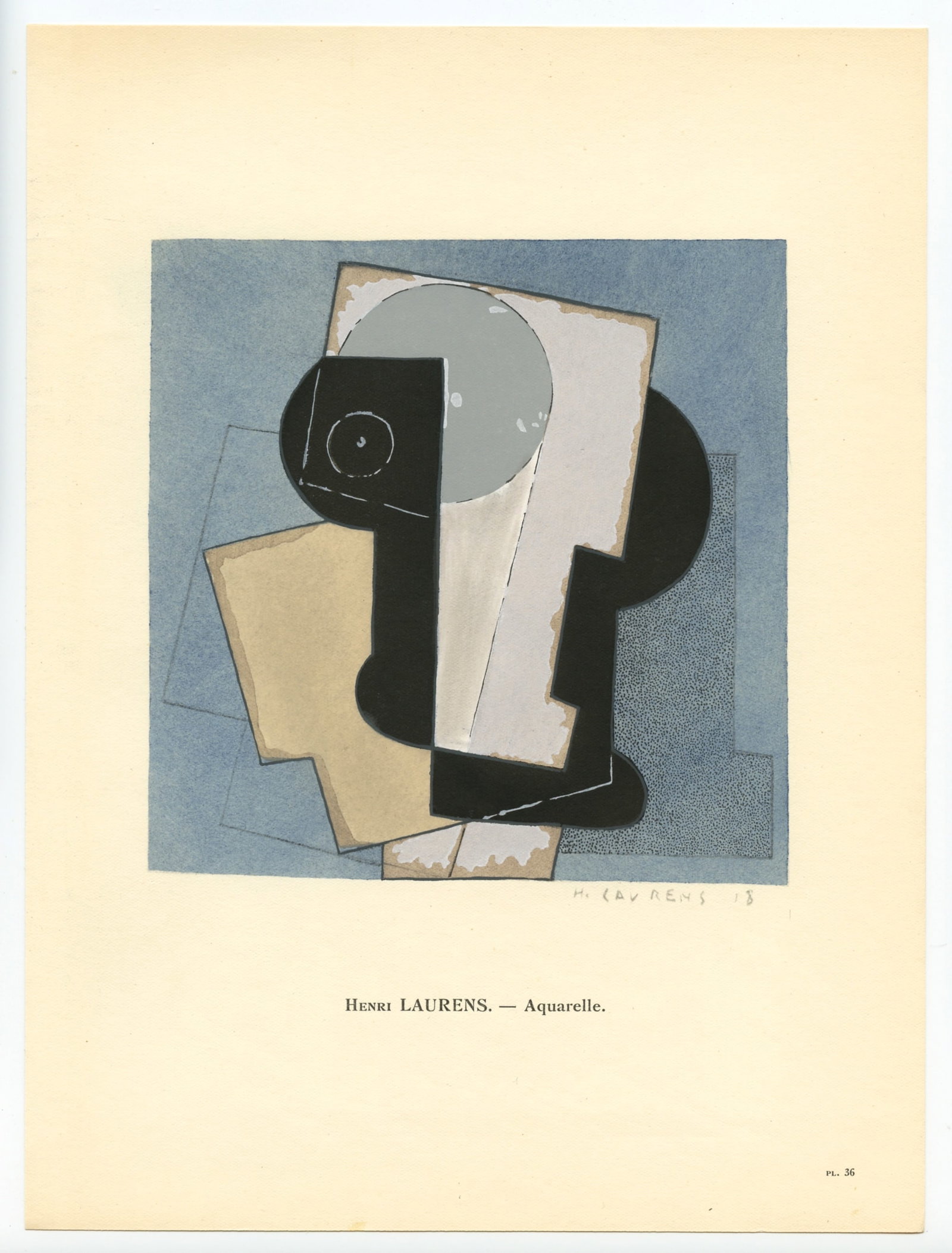 Henri Laurens 1929 pochoir - 2