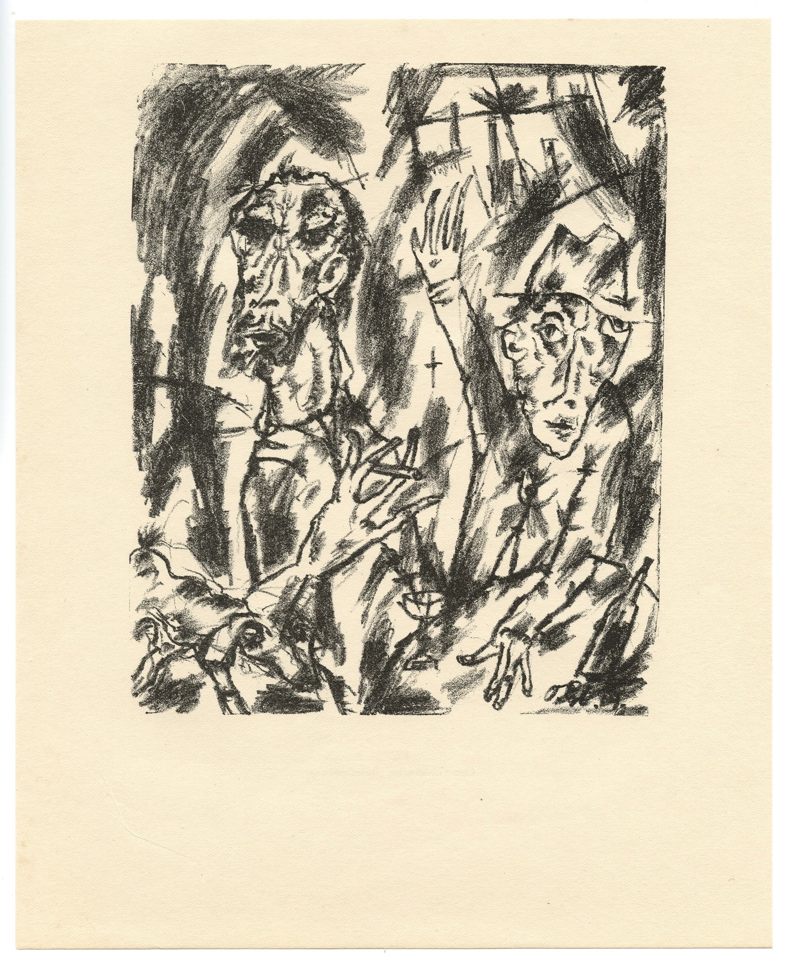 Otto Gleichmann original lithograph: Title: Otto Gleichmann original lithograph Description: Medium: original lithograph. This impression on wove paper was printed in 1919 for Das Kestnerbuch, an important collection of original prints