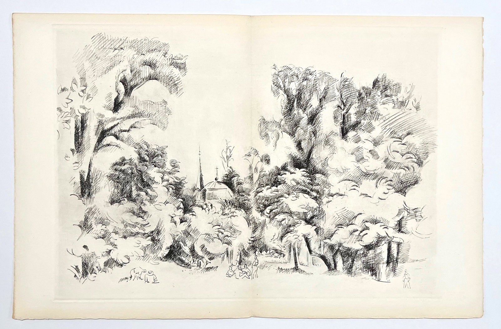 Andre Lhote original etching "Paysage du Lot" (1 of 1)