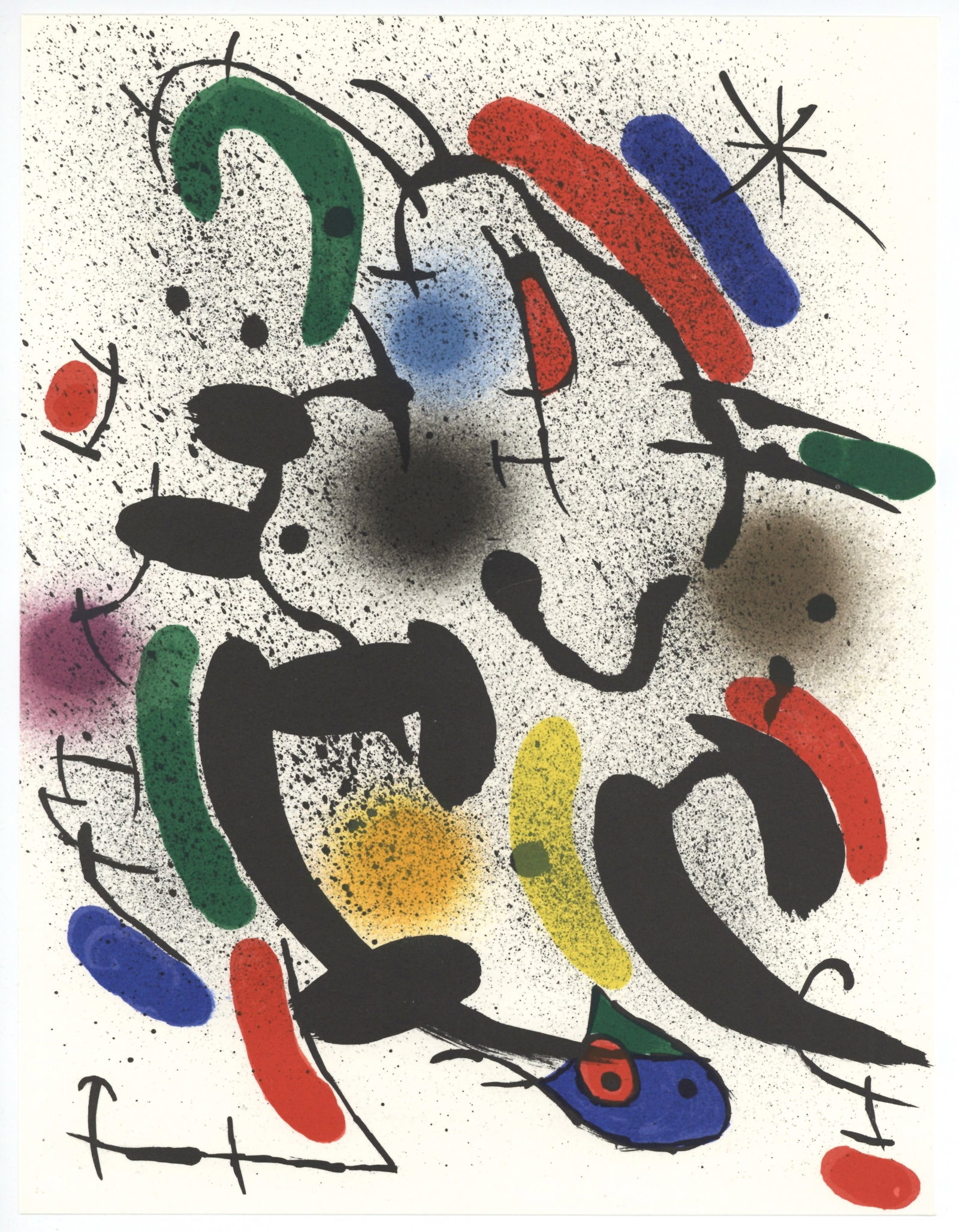 Joan Miro "Original Lithograph VI" 1972: Title: Joan Miro "Original Lithograph VI" 1972 Description: Medium: original lithograph. Reference: Mourlot 862. Printed in 1972 at the Mourlot atelier and published for the "Miro Lithograph I"