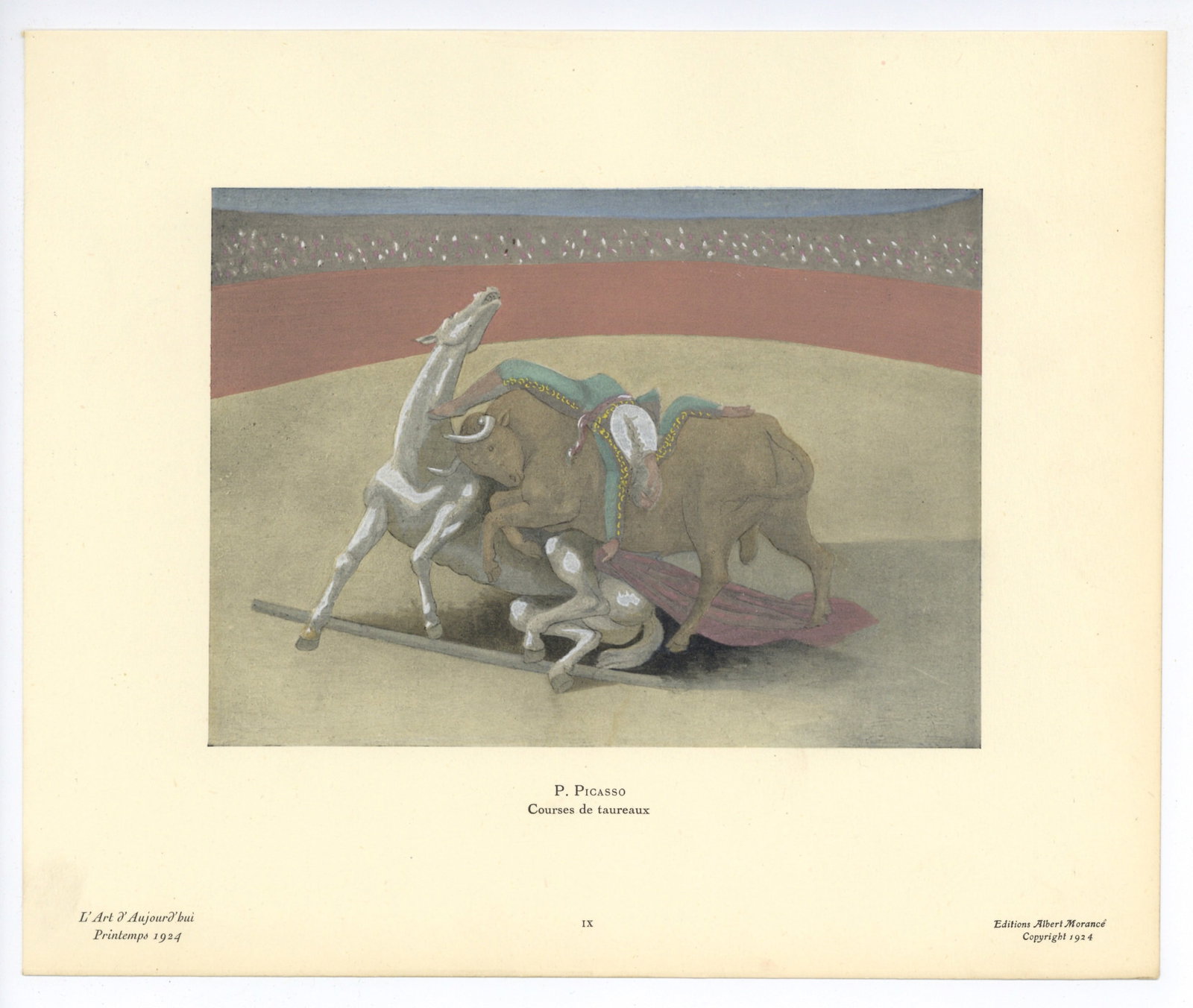 Pablo Picasso "Courses de taureaux" pochoir - 2