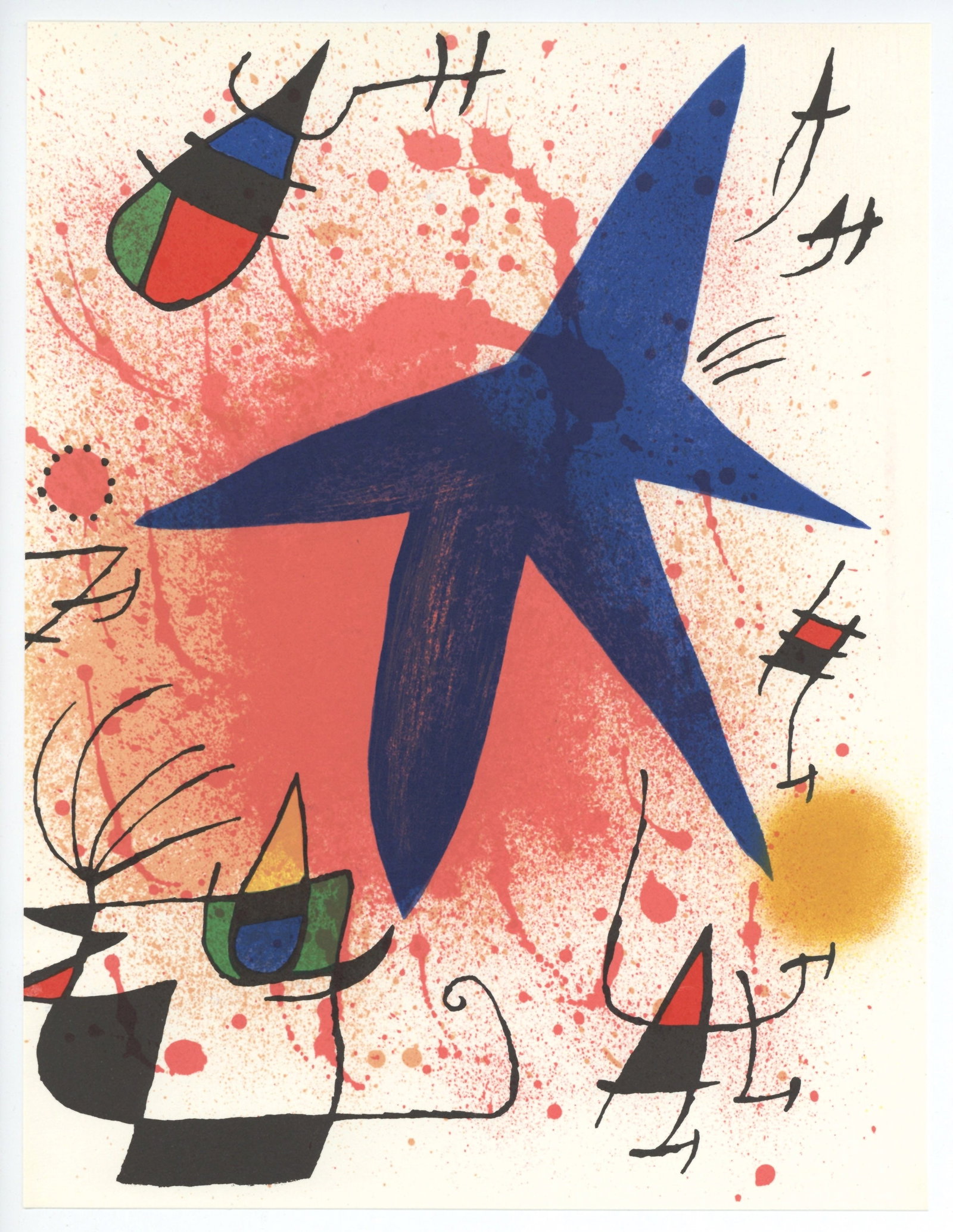 Joan Miro "Original Lithograph I" 1972: Title: Joan Miro "Original Lithograph I" 1972 Description: Medium: original lithograph. Reference: Mourlot 857. Printed in 1972 at the Mourlot atelier and published for the "Miro Lithograph I" catalog