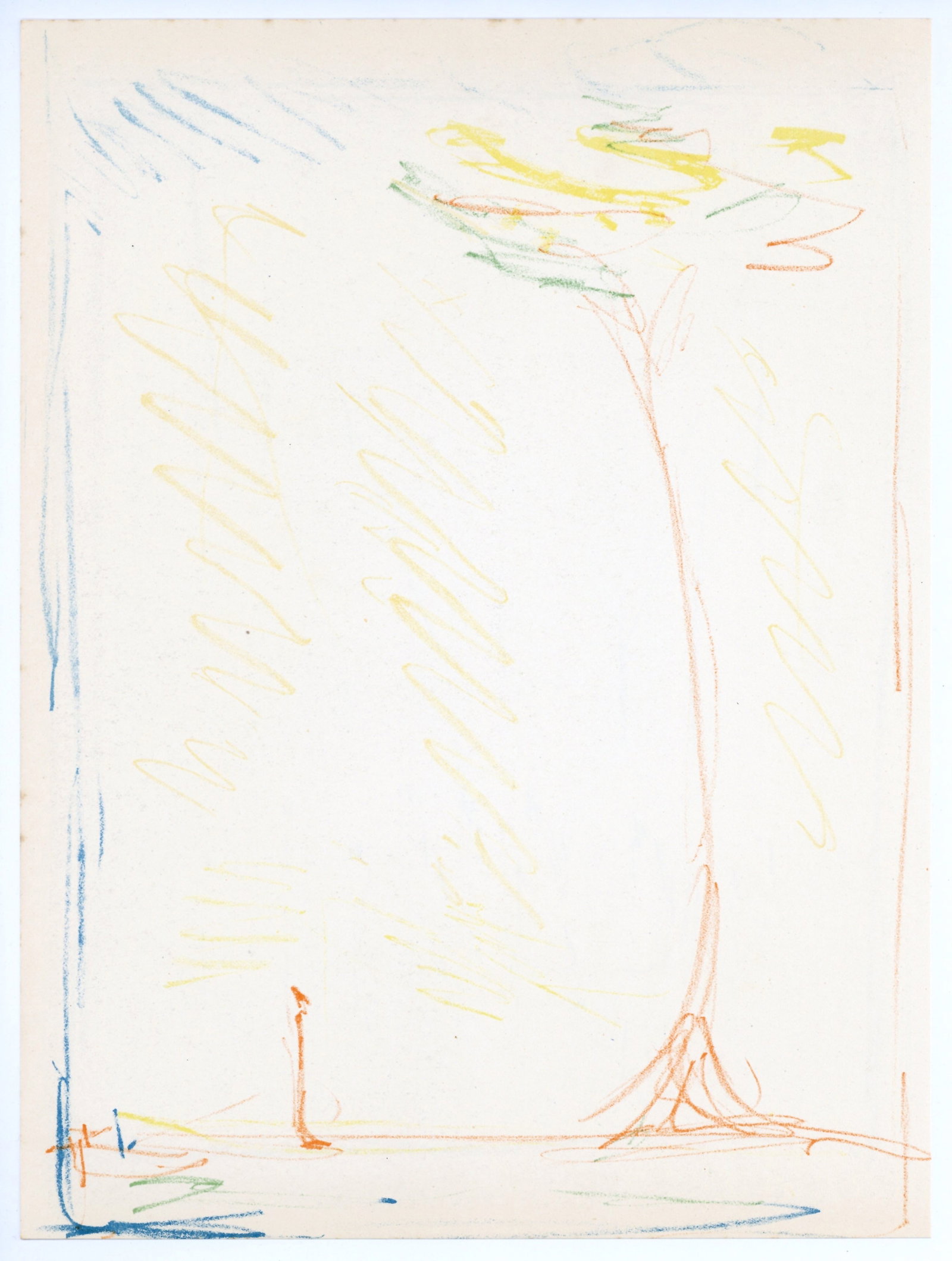 Alberto Giacometti original lithograph "L'Arbre" (The Tree): Title: Alberto Giacometti original lithograph "L'Arbre" (The Tree) Description: Medium: original lithograph. Printed in 1952 for the art revue Verve (Volume 7, Number 27-28) and published in Paris by 