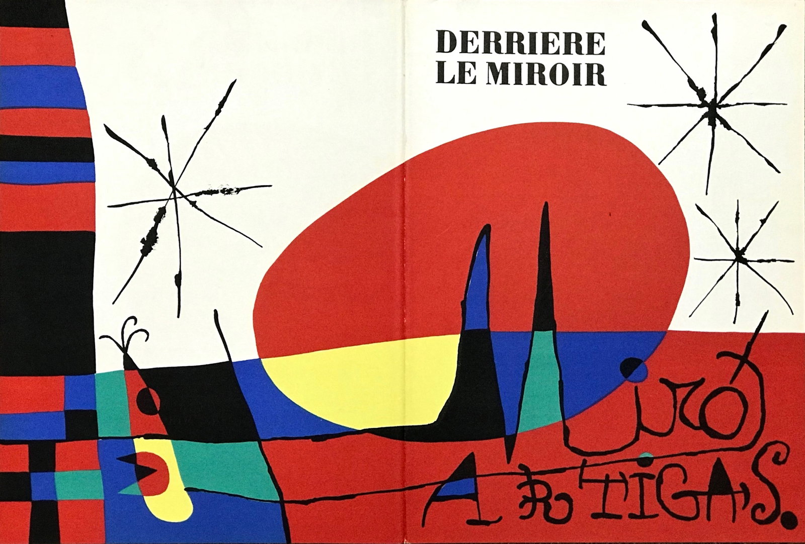Joan Miro original lithograph "Terres de Grand Feu": Title: Joan Miro original lithograph "Terres de Grand Feu" Description: Medium: original lithograph. Catalogue reference: Mourlot 222. Printed for the cover of Derriere le Miroir (issue number
