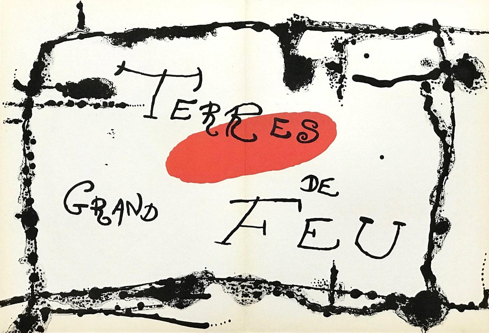 Joan Miro "Terres de Grand Feu" original lithograph: Title: Joan Miro "Terres de Grand Feu" original lithograph Description: Medium: original lithograph. Printed in 1956 for the art revue Derriere le Miroir (issue number 87-88-89) and published in