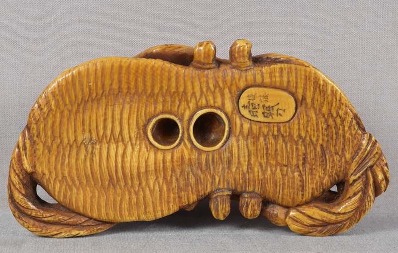 19c netsuke NIO on sandal by SEIMIN ex DU PONT 105mm - 2