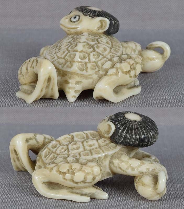 Netsuke KAPPA with cucumber by RYOSHU - 4