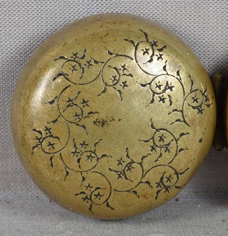 19c multimetal netsuke COMPASS & SUNDIAL - 5