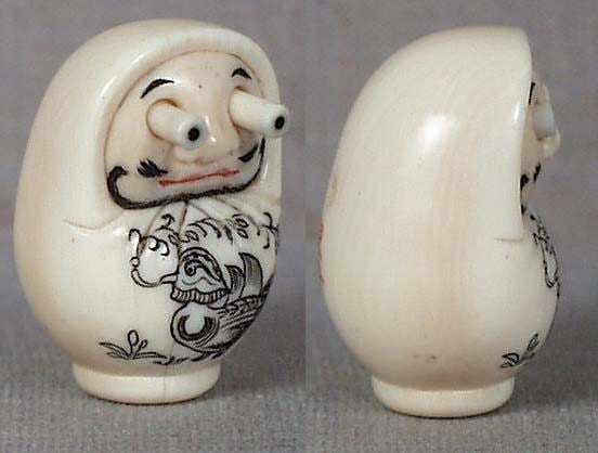 Netsuke DARUMA DOLL by RYOSHU - 3