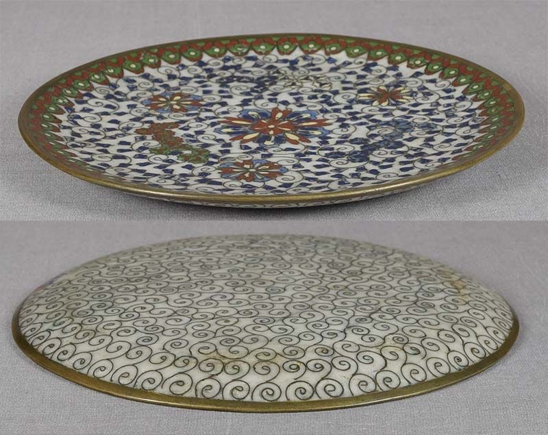 Early 19c Japanese CLOISONNE PLATE ex Rare Art Inc. - 2