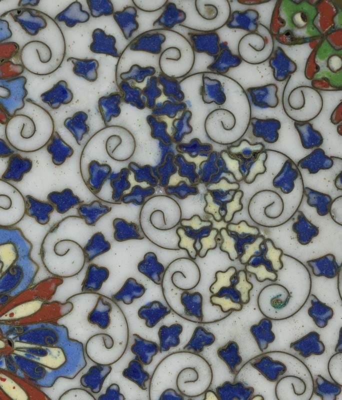 Early 19c Japanese CLOISONNE PLATE ex Rare Art Inc. - 5