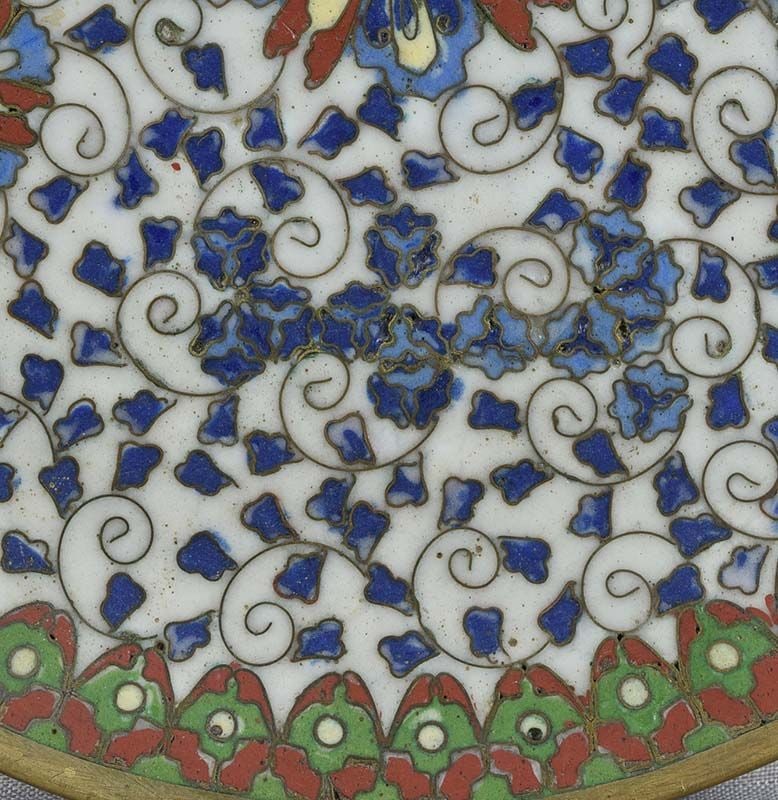 Early 19c Japanese CLOISONNE PLATE ex Rare Art Inc. - 6