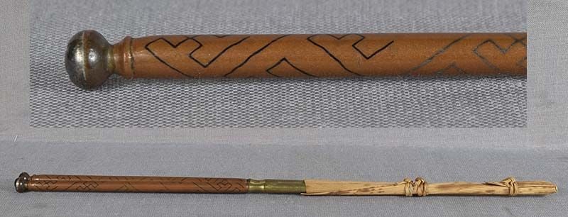 19c tea ceremony HIBASHI charcoal chopsticks SILVER INLAYS (1 of 3)