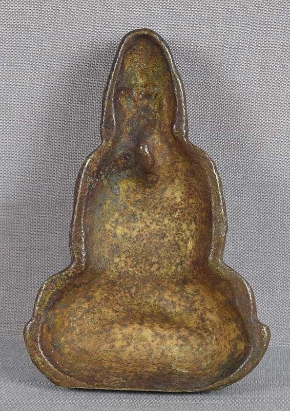 19c Japanese bronze PRAYING BUDDHA altar piece - 2