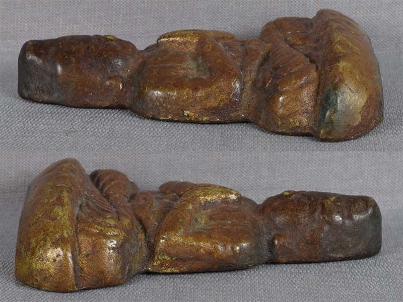 19c Japanese bronze PRAYING BUDDHA altar piece - 3