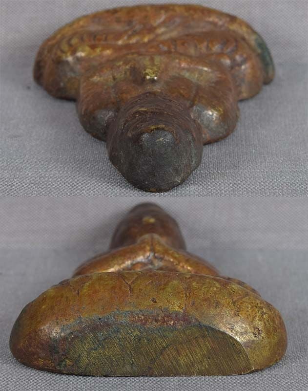 19c Japanese bronze PRAYING BUDDHA altar piece - 6