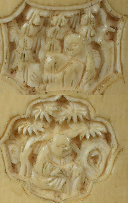 19c Chinese export NAPKIN RING Chinese scholars - 5