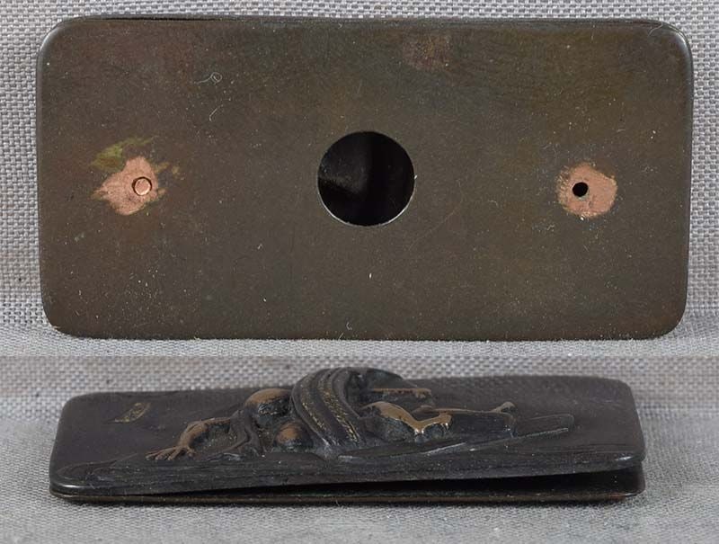 19c Japanese MAE-KANAGU pouch clasp BARREL MAKER by RYUMIN - 4