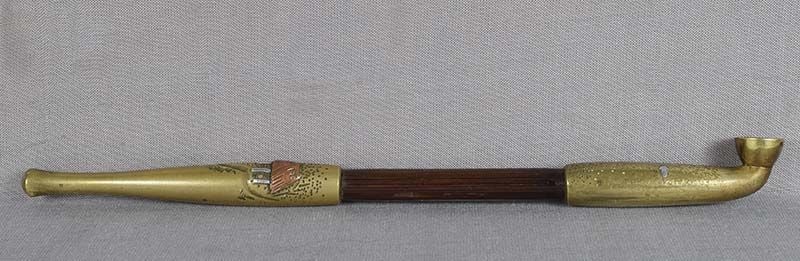 19c Japanese TOBACCO PIPE scholar hut (1 of 5)
