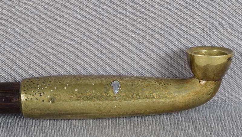 19c Japanese TOBACCO PIPE scholar hut - 3