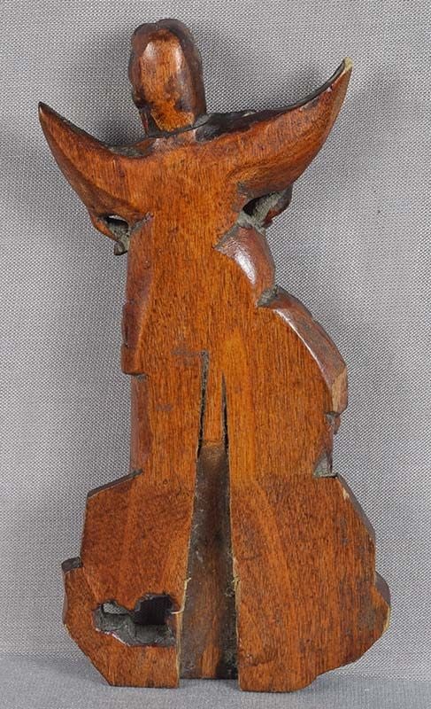 19c Chinese architectural panel COURT LADY female attendant - 4