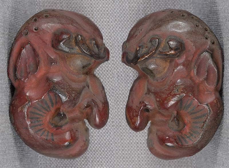 19c netsuke MASK BATO by RYUUN - 2