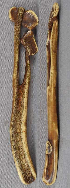 19c staghorn Asakusa sashi netsuke FUNGUS of IMMORTALITY - 2