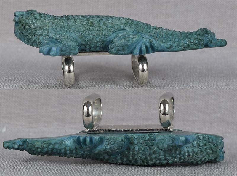 Vintage bone OBIDOME netsuke LIZARD - 4