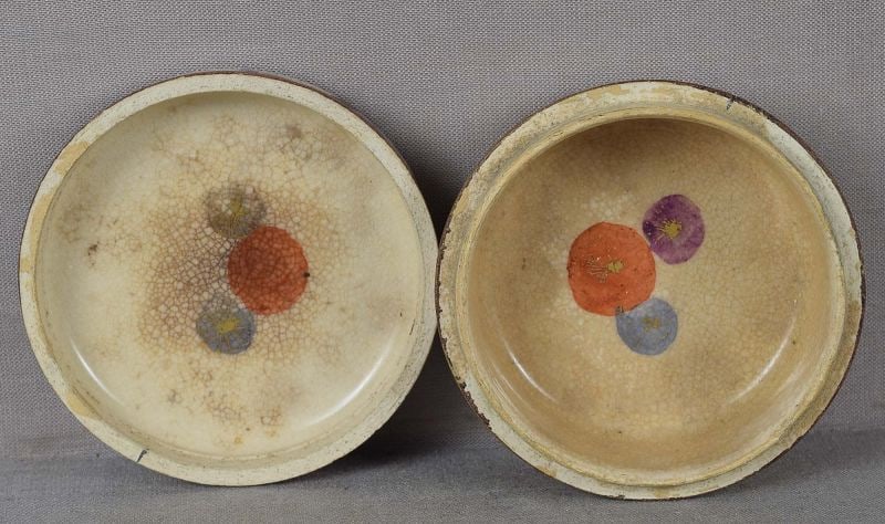 19c SATSUMA tea ceremony KOGO incense box BAMBOO by HARAZAN - 5