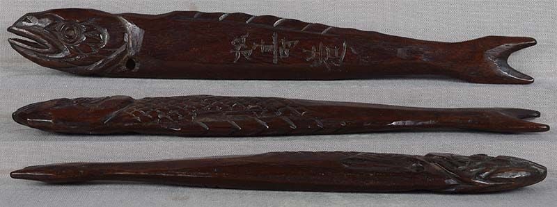 Early 19c netsuke DRIED FISH by SHOJU 20.6 cm - 3