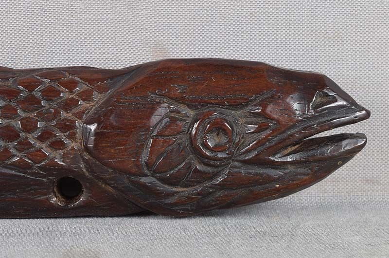 Early 19c netsuke DRIED FISH by SHOJU 20.6 cm - 4