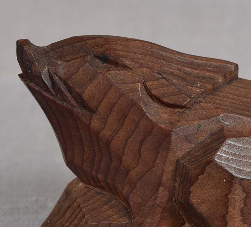 19c Hida school netsuke WILD BOAR - 2