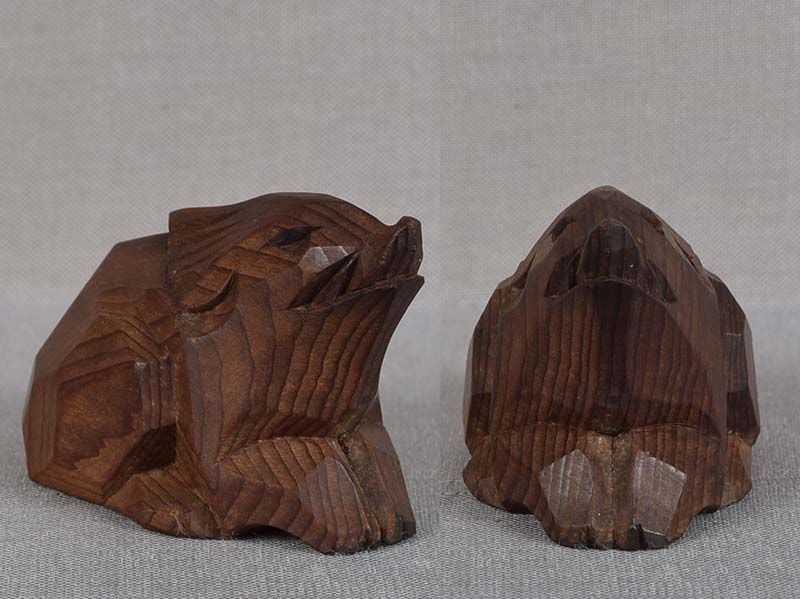 19c Hida school netsuke WILD BOAR - 3