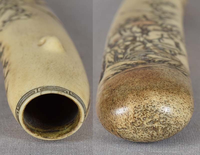 19c ASAKUSA KISERUZUTSU Japanese pipe case Kanzan & Jittoku - 6