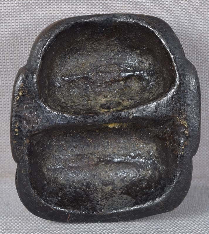 19c bronze netsuke mask BUAKU by SEKIZAN - 3