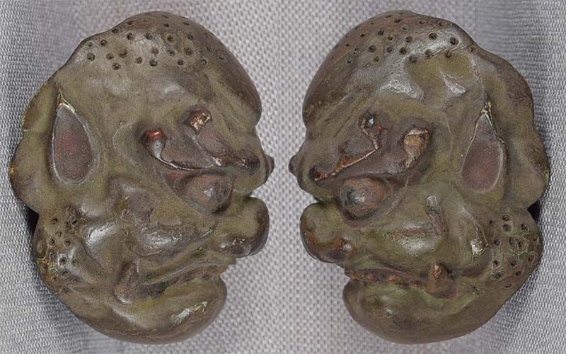 19c netsuke MASK KENTOKU by RYUUN - 2