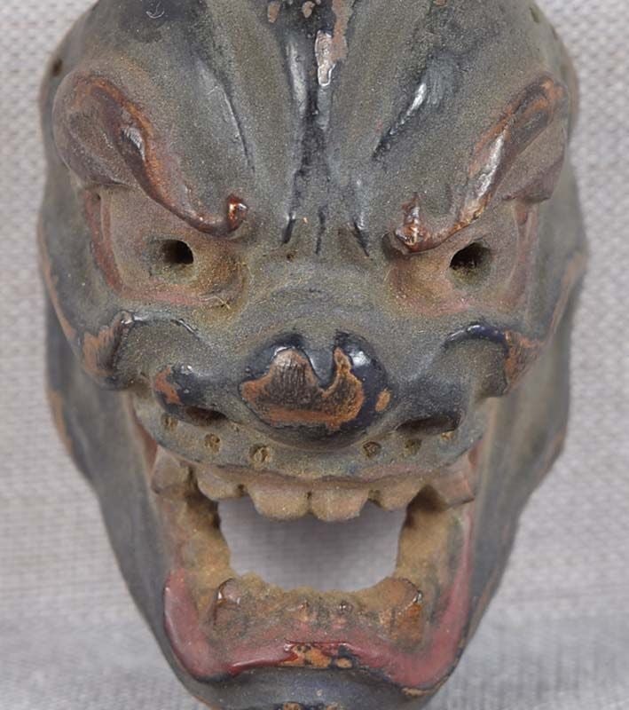 19c netsuke MASK SHISHIGUCHI by RYUUN - 4