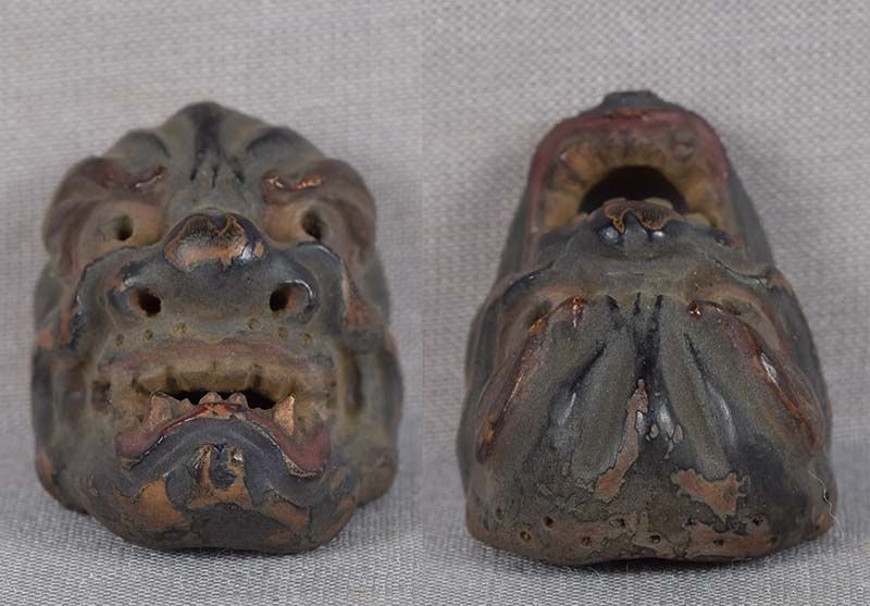 19c netsuke MASK SHISHIGUCHI by RYUUN - 5