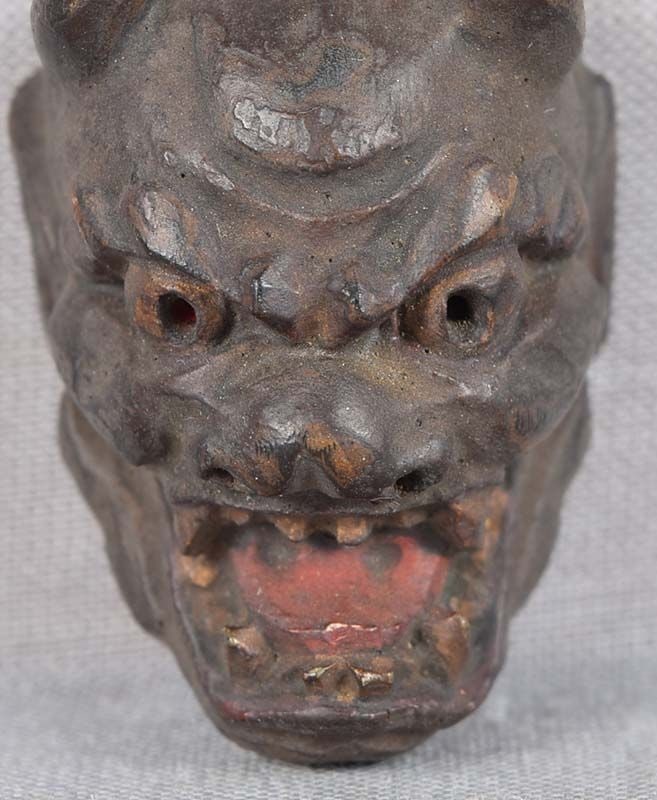 19c netsuke MASK DEMON HANNYA by RYUUN - 4