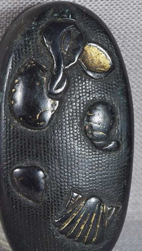 19c Japanese sword KASHIRA different shells - 2